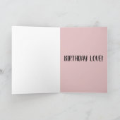 虹ハート誕生日ラブグリーティングカード カード (内部)