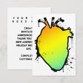 虹ハート 招待状 (正面/裏面)