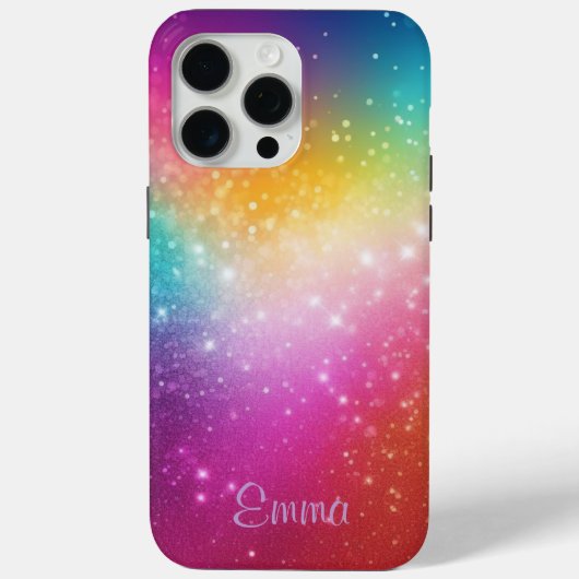 虹パーソナライズされたの輝き Case-Mate iPhoneケース (裏面)