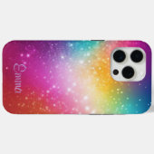 虹パーソナライズされたの輝き Case-Mate iPhoneケース (裏面 (横))