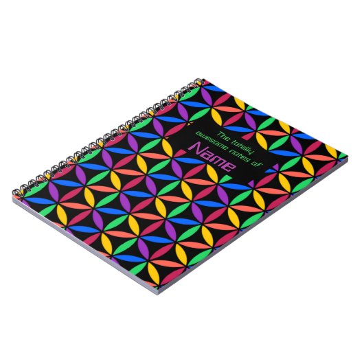 虹パーソナライズされたの輪 ノートブック (左側)