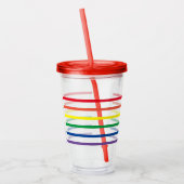 虹パーソナライズされた名 アクリルタンブラー (左)