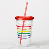 虹パーソナライズされた名 アクリルタンブラー (裏面)