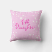 虹ピンクの娘によって示される枕 クッション (裏面)