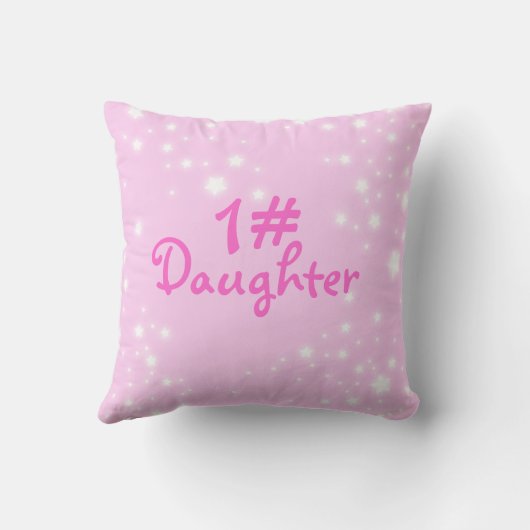 虹ピンクの娘によって示される枕 クッション (裏面)