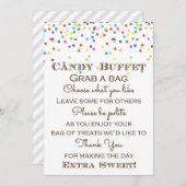 虹ベビースプリンクテーブル標識サイズ5x7" 招待状 (正面/裏面)