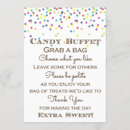 虹ベビースプリンクテーブル標識サイズ5x7" 招待状