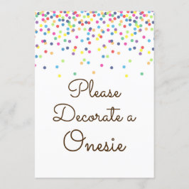 虹ベビースプリンクテーブル標識サイズ5x7" 招待状