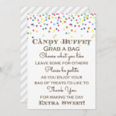 虹ベビースプリンクテーブル標識サイズ5x7" 招待状 (正面/裏面)