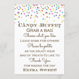 虹ベビースプリンクテーブル標識サイズ5x7" 招待状