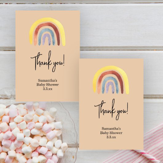 虹ボホの赤ちゃんシャワー サンキューカード