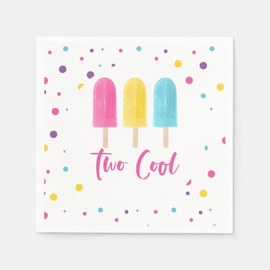 虹ポップ・アートの二カッコいい回誕生日 スタンダードカクテルナプキン (正面)