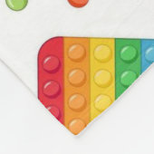 虹ポップ・アートの色の子供のおもちゃ フリースブランケット (角)