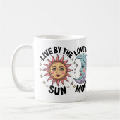 虹モダンの太陽と月 コーヒーマグカップ (左)