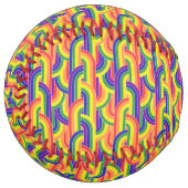 虹モダンの模様 ソフトボール (正面左)