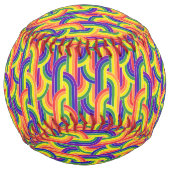 虹モダンの模様 ソフトボール (裏面)