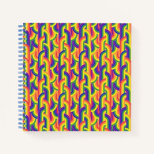 虹モダンの模様 ノートブック (正面)