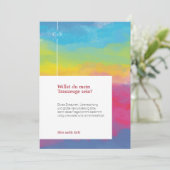 虹モダンインスパイアの色 招待状 (スタンド正面)