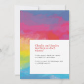虹モダンインスパイアの色 招待状 (裏面)