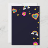 虹モダン双子の誕生日パーティー 招待状 (裏面)