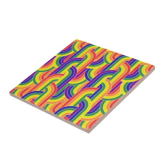 虹モダン模様 タイル (側面)