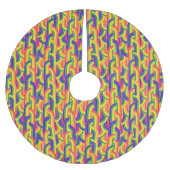 虹モダン模様 ブラッシュドポリエステルツリースカート (正面)