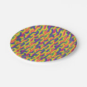 虹モダン模様 ペーパープレート (アングル)