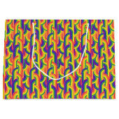 虹モダン模様 ラージペーパーバッグ (正面)