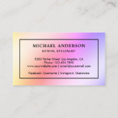 虹モダン箔歯歯科診療所歯科 名刺 (裏面)