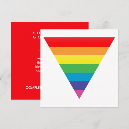 虹三角形 招待状 (正面/裏面)