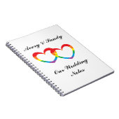 "虹二重ハート"のパーソナライズなノート ノートブック (右側)