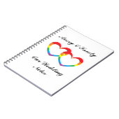 "虹二重ハート"のパーソナライズなノート ノートブック (左側)