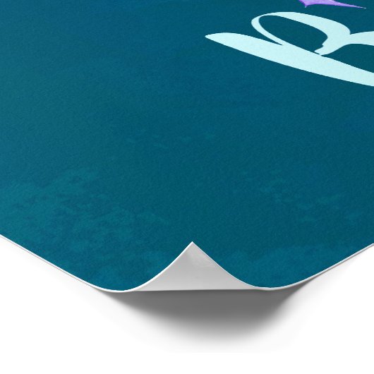 虹信じの下で一角獣を持つ ポスター (角)