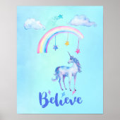 虹信じの下で一角獣を持つ ポスター (正面)