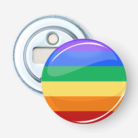 虹円形LGBTの旗 栓抜き (正面)