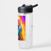 虹包まれたのスケルトンパーソナライズされた ウォーターボトル (左面)