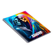 虹包まれたのスケルトンパーソナライズされた ノートブック (右側)