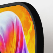 虹包まれたのスケルトンパーソナライズされた ピックルボールラケット (左詳細)