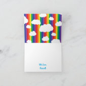 虹及び雲のかわいい第1誕生会 カード (内部)