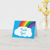 虹及び雲のかわいい第1誕生会 カード (黄色い花)