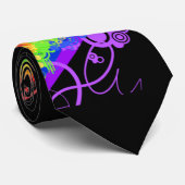 虹及び黒 ネクタイ (ロール)