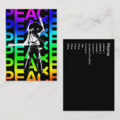 "虹平和"のぽっちゃりしたカード 名刺 (正面/裏面)