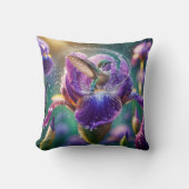 虹彩に浸かるハミングバード クッション (正面)