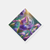 虹彩に浸かるハミングバード スタンダードカクテルナプキン (角)