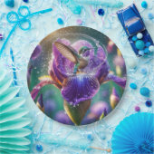 虹彩に浸かるハミングバード ペーパープレート (パーティー)