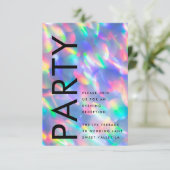 虹彩のウルトラモダン モノグラム ウェディング エンクロージャーカード (スタンド正面)