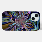 虹彩のエネルギーフロー フラクタルアート Case-Mate iPhoneケース (裏面 (横))