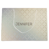 虹彩のモダンラグジュアリー モノグラム ラージペーパーバッグ (正面)