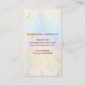 虹彩の上にパイナップルをシミュレートフェイクした箔 名刺 (裏面)