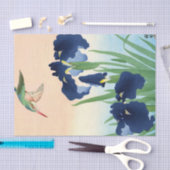 虹彩の上のカワセミ、1926年、大原小村 薄葉紙 (クラフト)